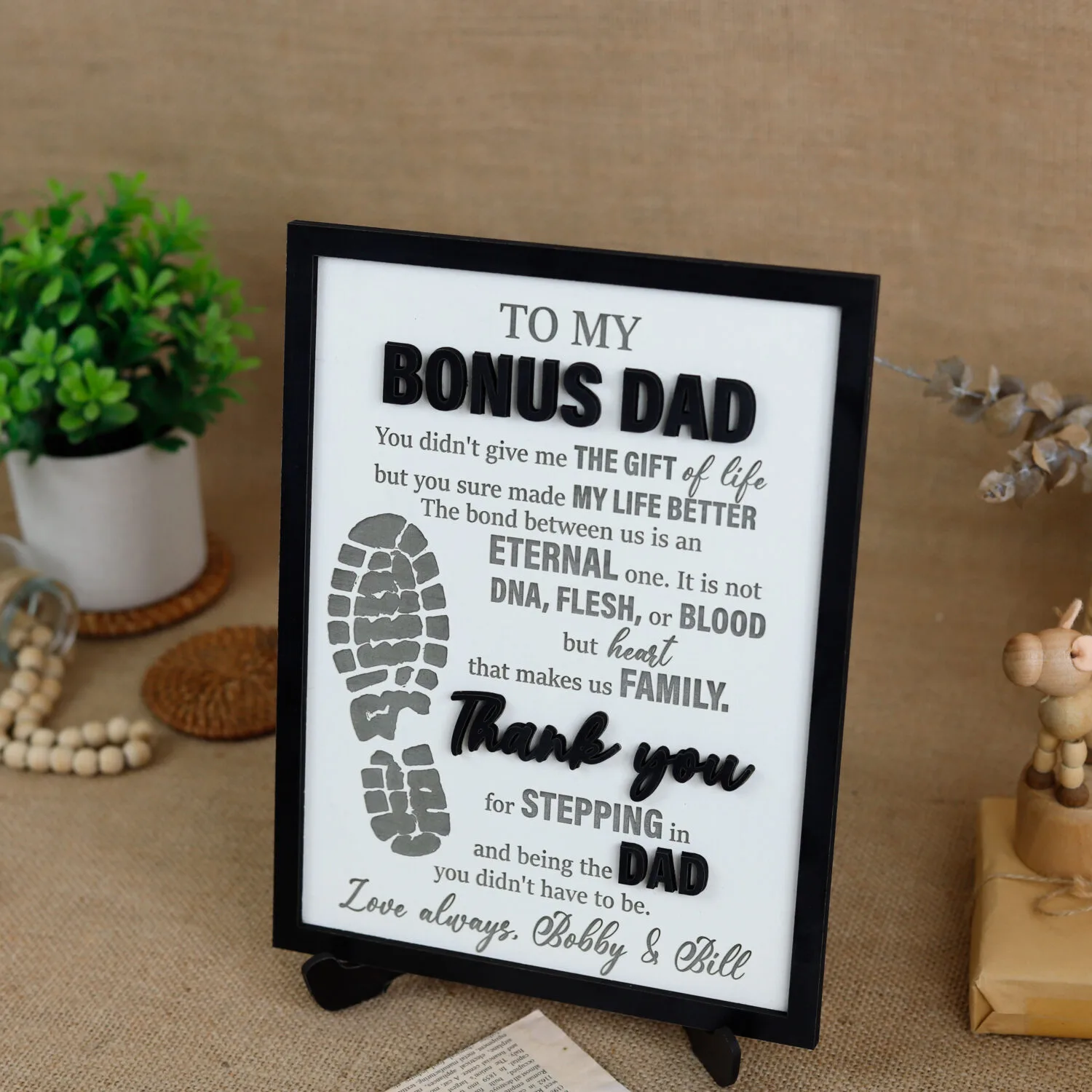 My Stepfather Memorial Plaque | Honor Your Stepfather With A Custom Memorial Plaque | Personalized Dad Memorial Plaque | Unique Stepfather Memorial - Image 6