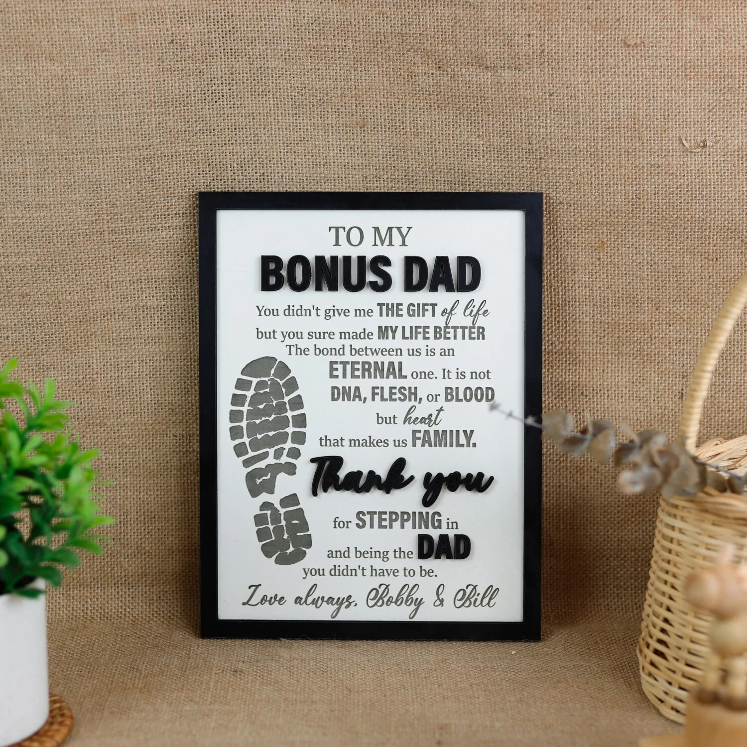 My Stepfather Memorial Plaque | Honor Your Stepfather With A Custom Memorial Plaque | Personalized Dad Memorial Plaque | Unique Stepfather Memorial - Image 7