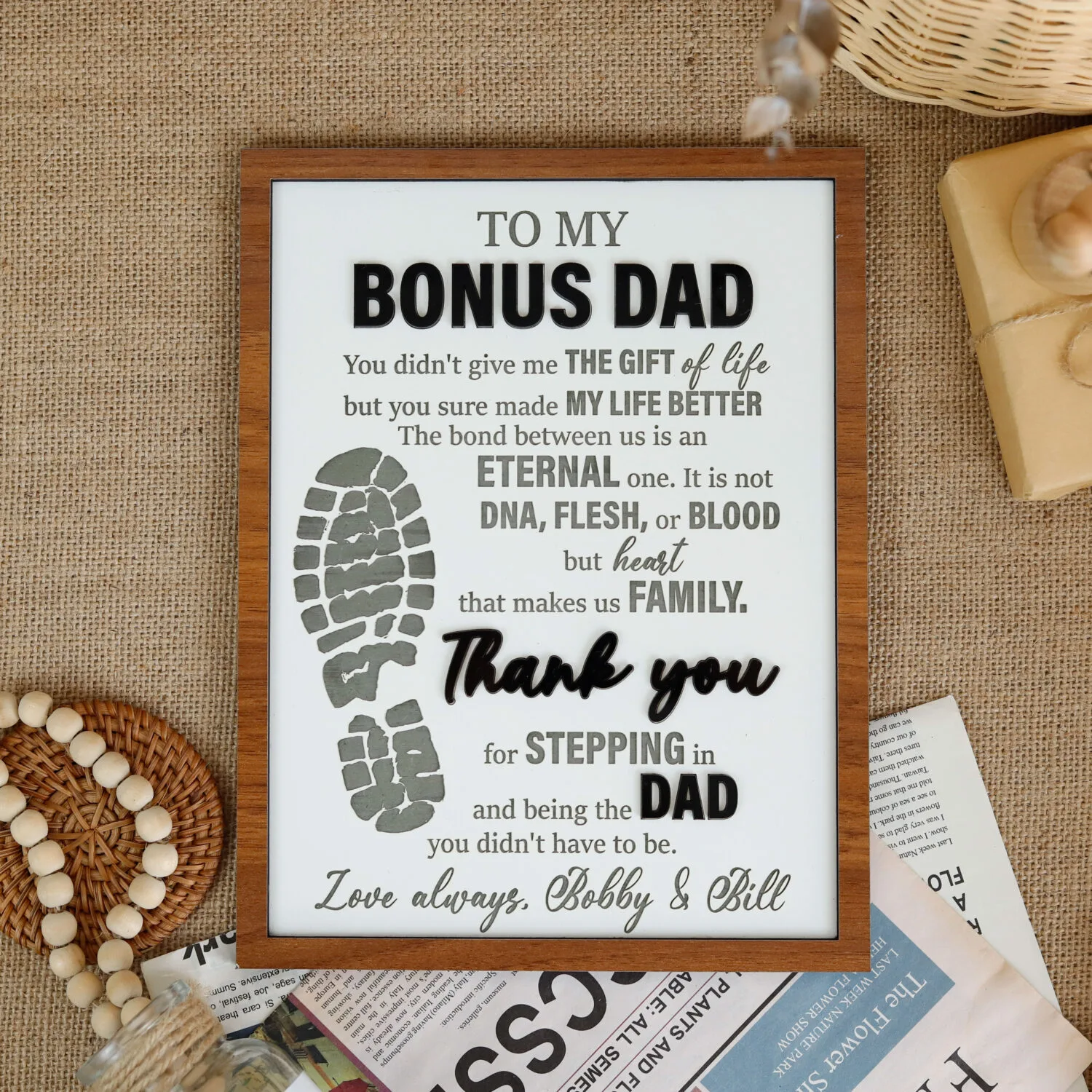 My Stepfather Memorial Plaque | Honor Your Stepfather With A Custom Memorial Plaque | Personalized Dad Memorial Plaque | Unique Stepfather Memorial - Image 10