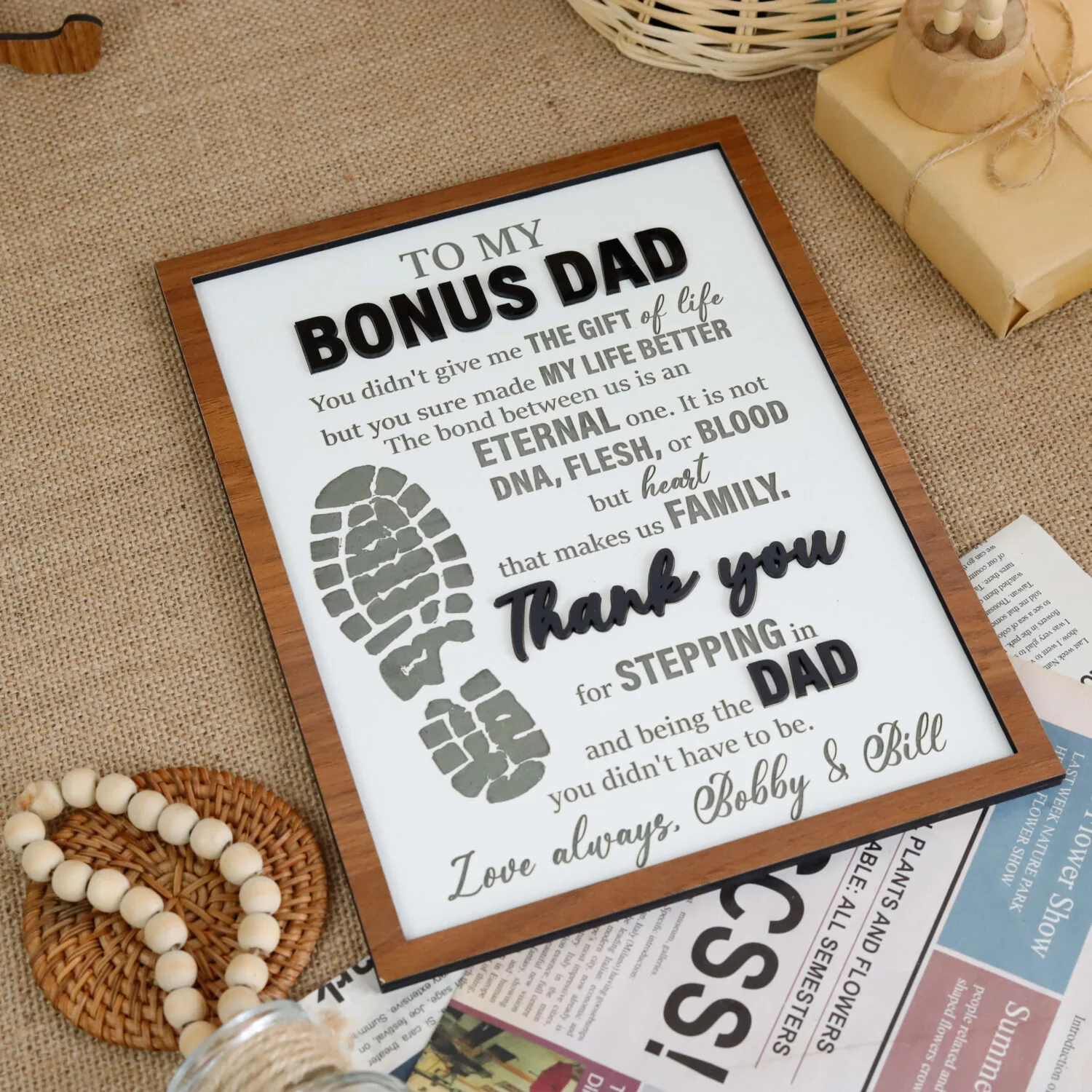 My Stepfather Memorial Plaque | Honor Your Stepfather With A Custom Memorial Plaque | Personalized Dad Memorial Plaque | Unique Stepfather Memorial - Image 11