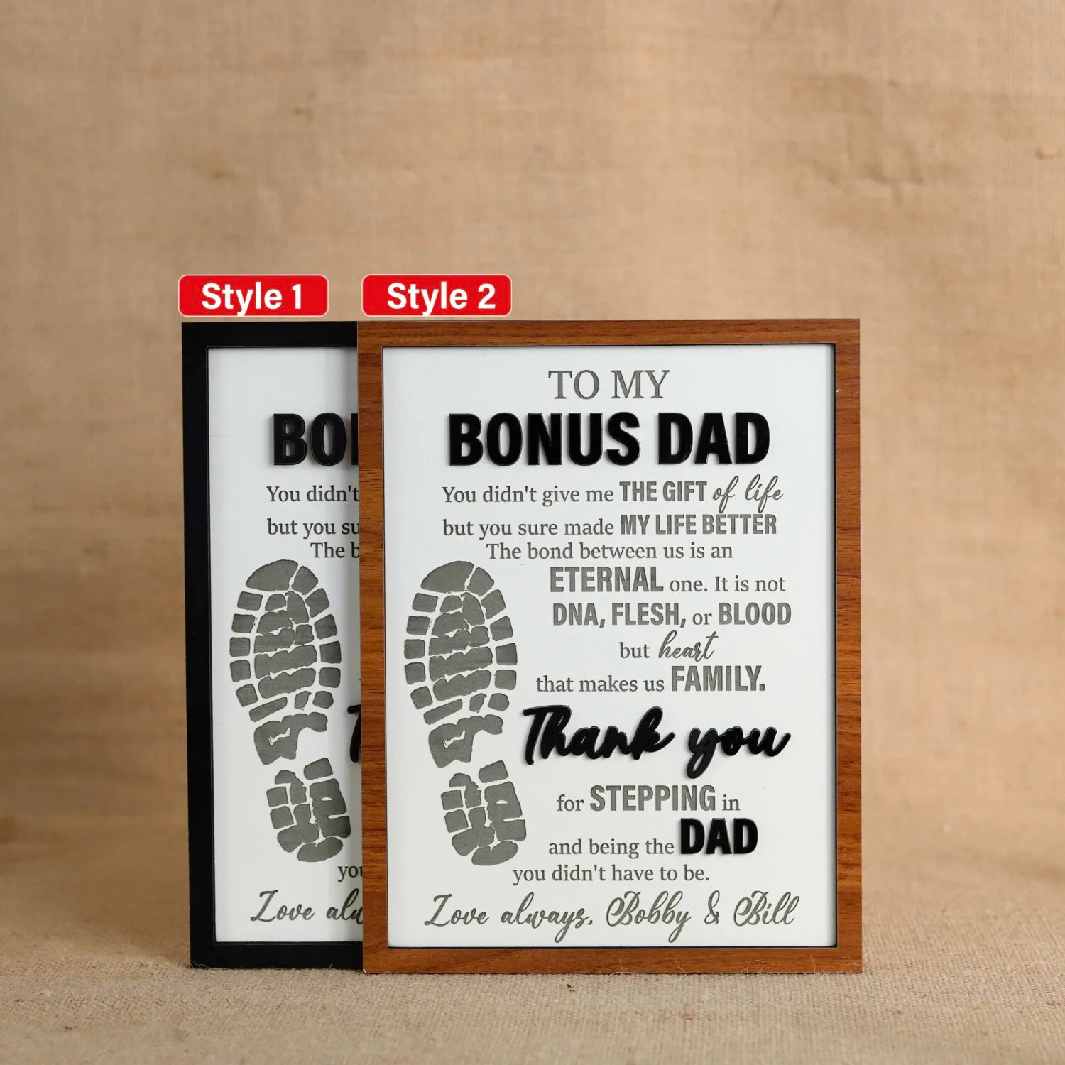 My Stepfather Memorial Plaque | Honor Your Stepfather With A Custom Memorial Plaque | Personalized Dad Memorial Plaque | Unique Stepfather Memorial - Image 3