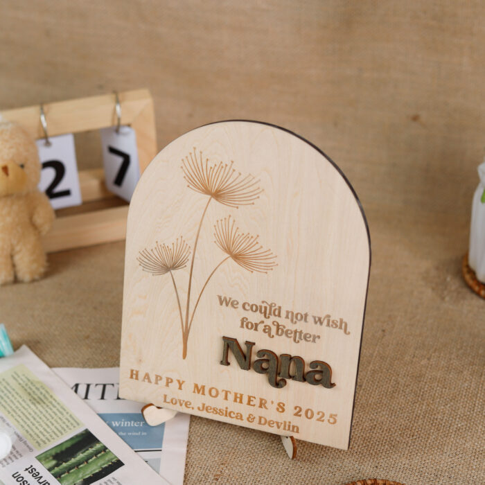 Personalized Dandelion Fingerprint Keepsake Board | Unique Dandelion Wood Ornaments | Personalized Family Fingerprint Gifts - Image 5