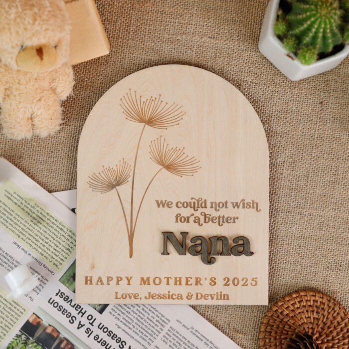 Personalized Dandelion Fingerprint Keepsake Board | Unique Dandelion Wood Ornaments | Personalized Family Fingerprint Gifts - Image 6