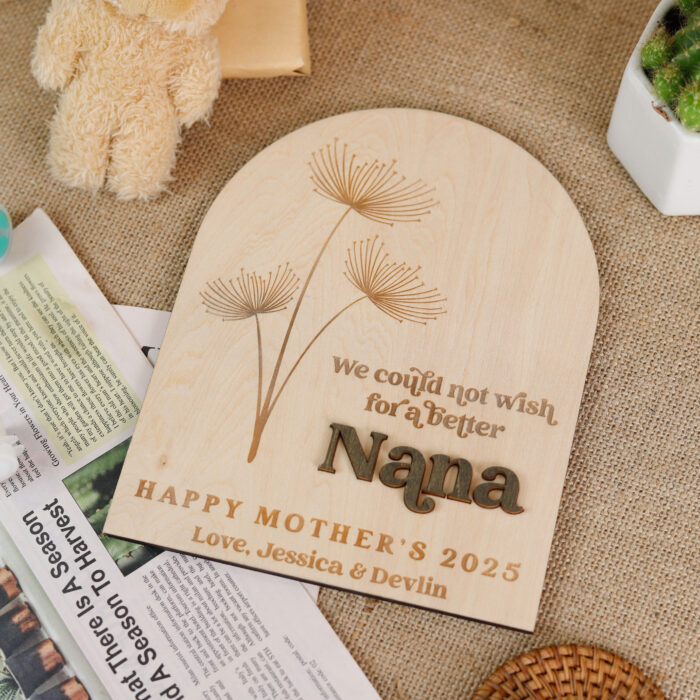 Personalized Dandelion Fingerprint Keepsake Board | Unique Dandelion Wood Ornaments | Personalized Family Fingerprint Gifts - Image 7