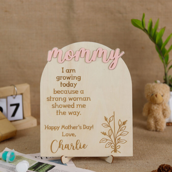 Personalized Mother's Day DIY Handprint Sign - Custom Mom Keepsake Gift