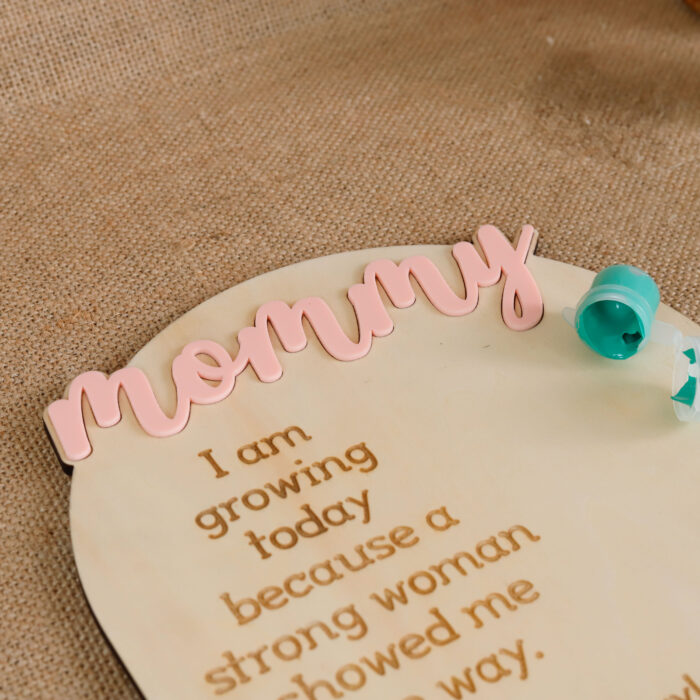 Unique Mother's Day Handprint Sign | Handcrafted Wood Ornaments | Crafty Mother's Day Gift Ideas - Image 4