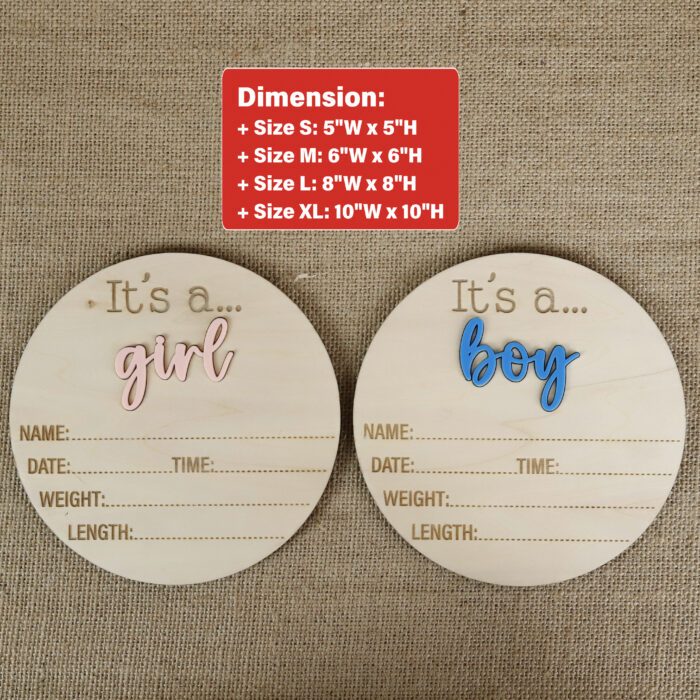 Baby Gender Reveal Sign with Scratch-Off | Personalized Wooden Keepsake | Baby Shower Gift - Image 11