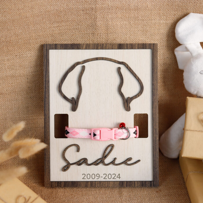 Custom Dog Wooden Memorial Earring Holder: Personalized Memorial Plaque to Honor the Memory of Your Pet, Comforting Gift for Friends Going Through Pet Loss - Image 2