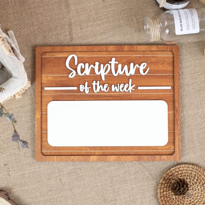 Erasable Bible Verse of the Week Wooden Sign - Inspirational Bible Verse Wooden Sign: Weekly Inspiration for Faith-Filled Living - Image 4