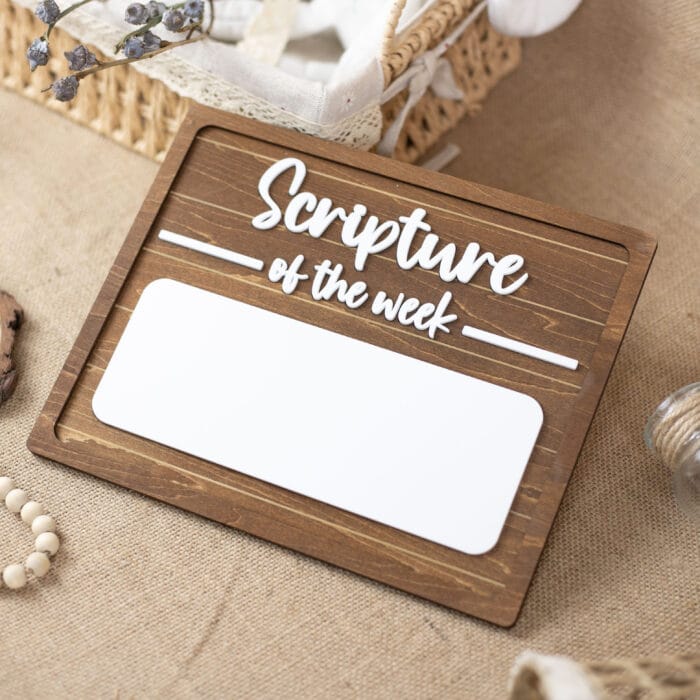 Erasable Bible Verse of the Week Wooden Sign - Inspirational Bible Verse Wooden Sign: Weekly Inspiration for Faith-Filled Living - Image 8