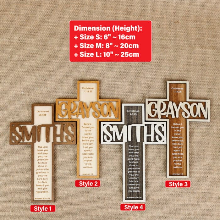 Personalized Children's Wooden Cross: Elegantly Celebrate Baptism And First Communion Milestones, A Meaningful Gift For Loved nes - Image 11