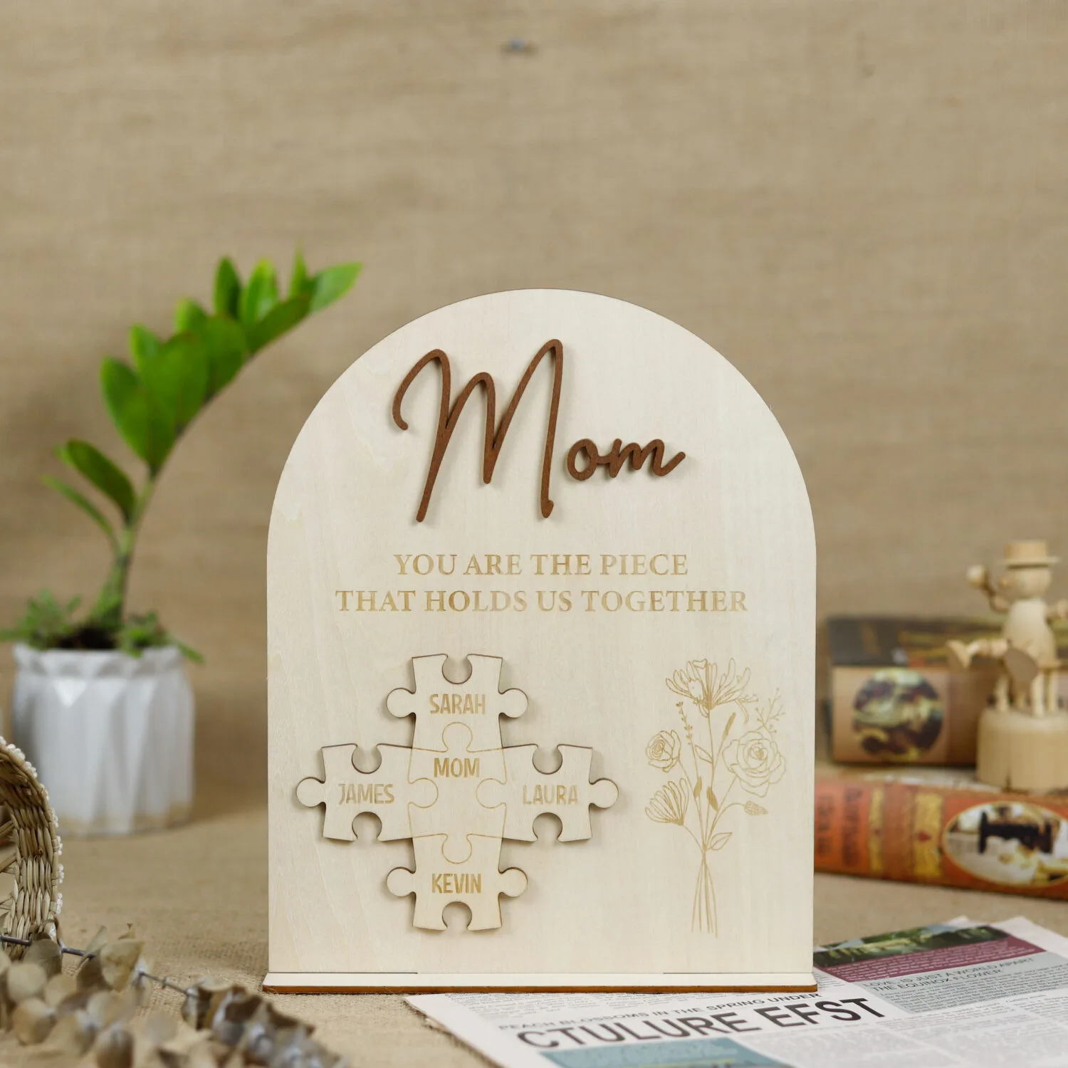 Personalized Mom Puzzle Sign | Celebrate with Personalized Puzzle Nameplate | Mother's Day keepsake - Image 4