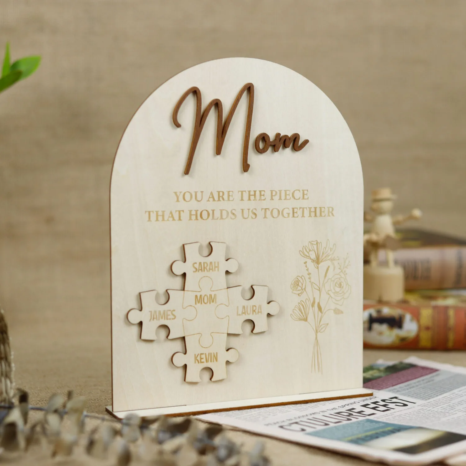 Personalized Mom Puzzle Sign | Celebrate with Personalized Puzzle Nameplate | Mother's Day keepsake - Image 5