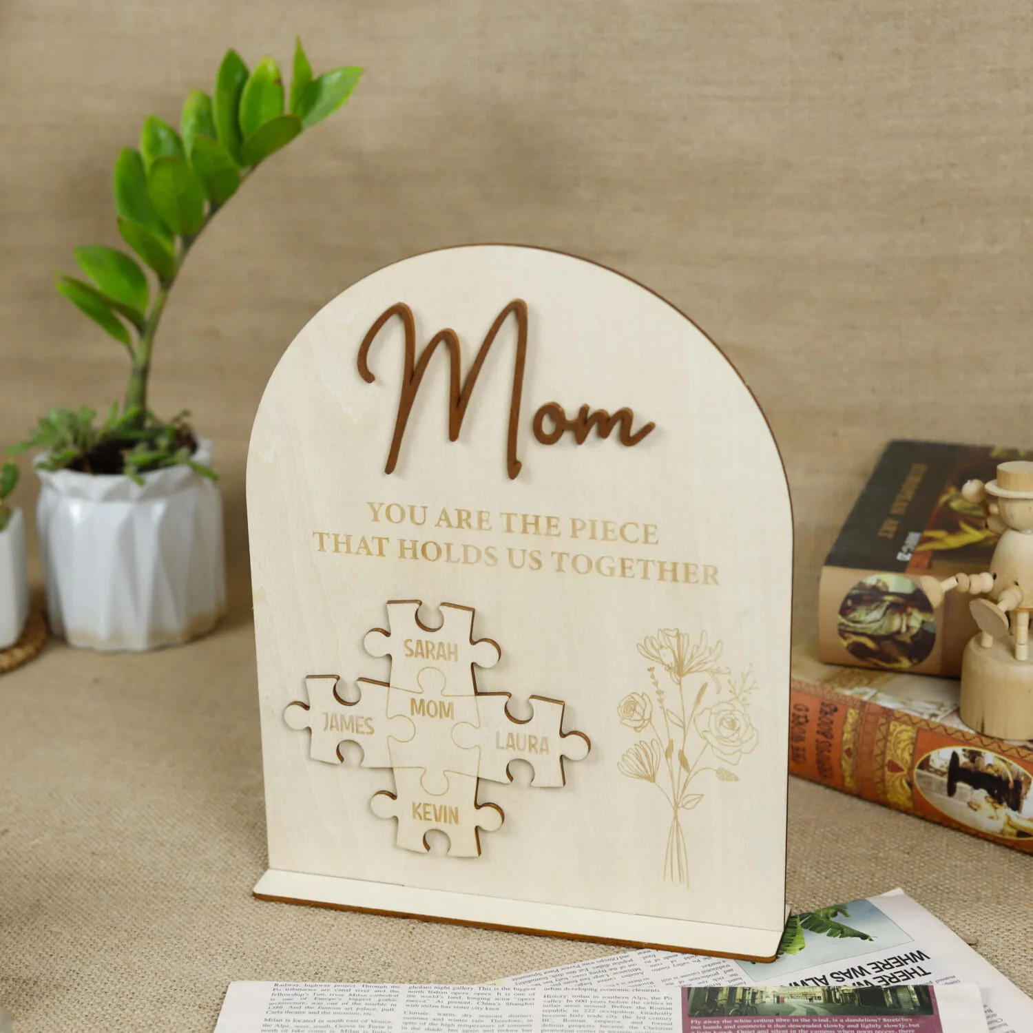 Personalized Mom Puzzle Sign | Celebrate with Personalized Puzzle Nameplate | Mother's Day keepsake - Image 6