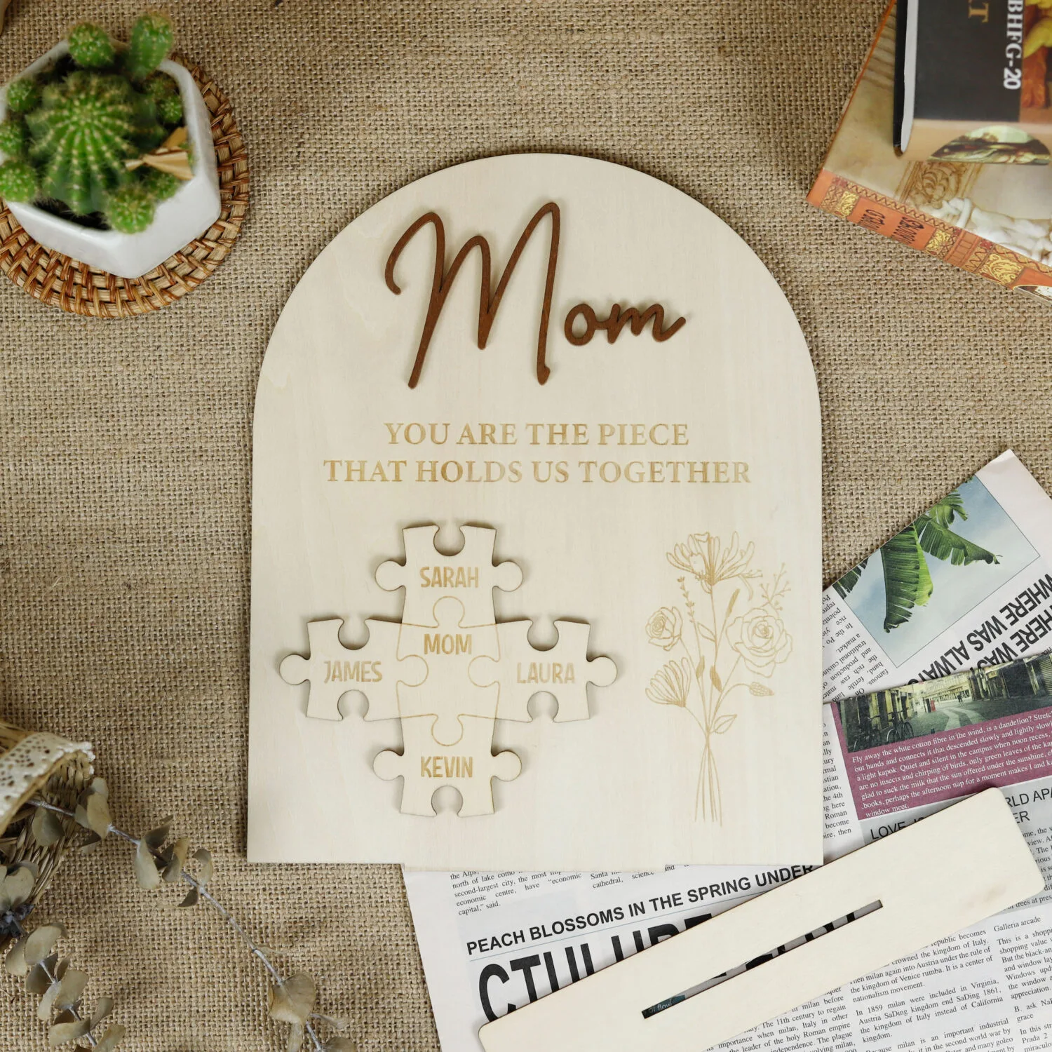 Personalized Mom Puzzle Sign | Celebrate with Personalized Puzzle Nameplate | Mother's Day keepsake - Image 7