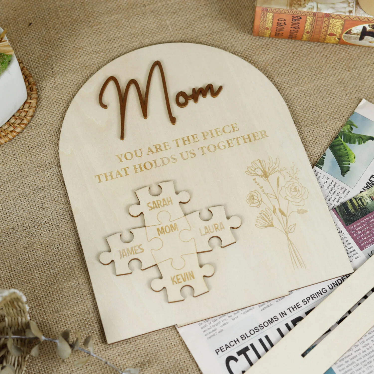 Personalized Mom Puzzle Sign | Celebrate with Personalized Puzzle Nameplate | Mother's Day keepsake - Image 8