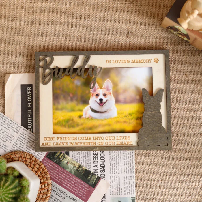 Personalized Pet Memorial Frame with Paw Print - A Forever Fur-ever Keepsake