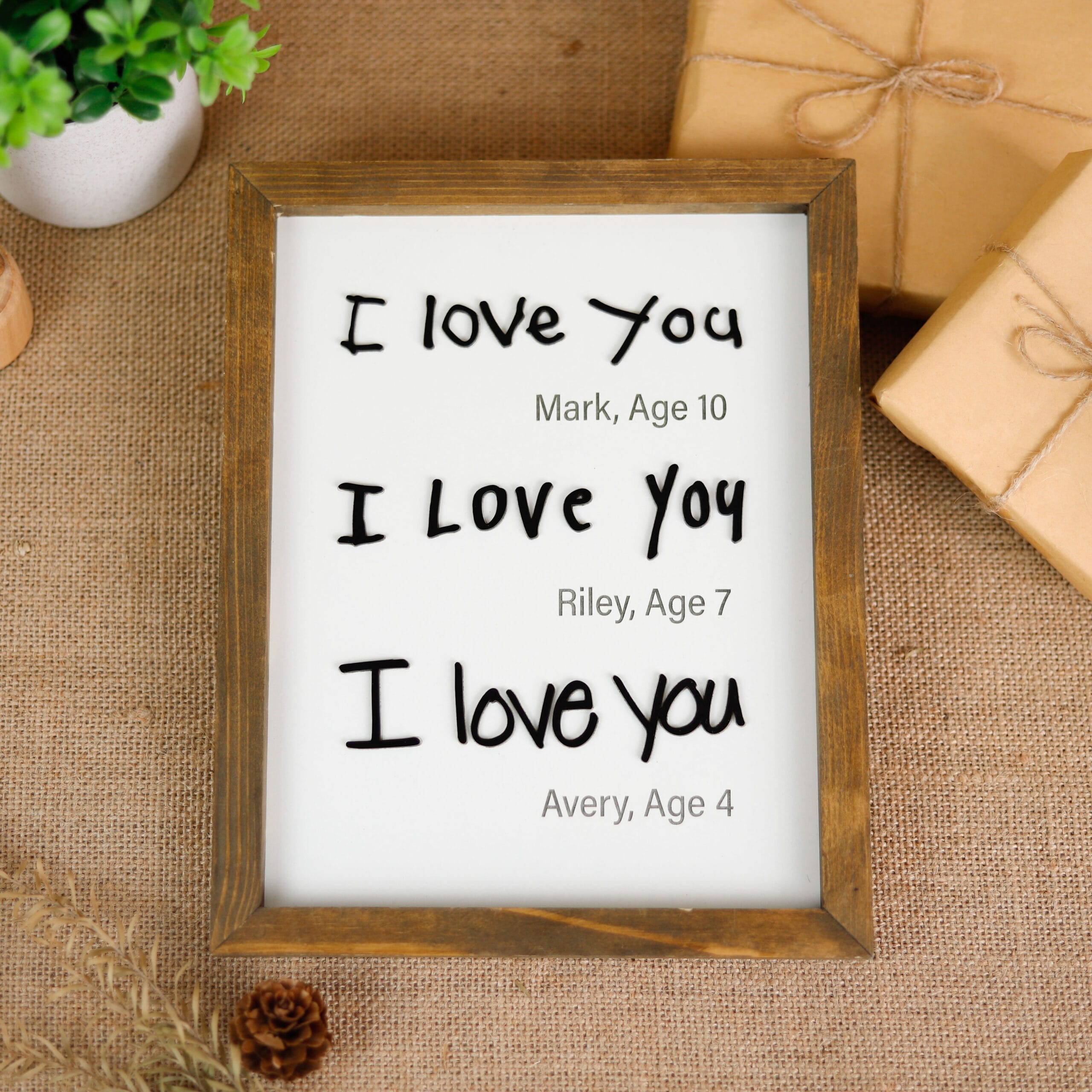 I Love You 2-Layer Photo Frame