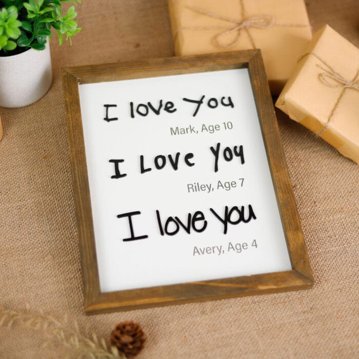 I Love You 3D Handwriting 2-Layer Photo Frame - Unique MDF Wood Gift for Anniversaries & Birthdays, Handcrafted Keepsake - Image 4