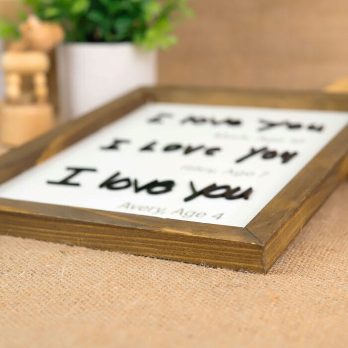 I Love You 3D Handwriting 2-Layer Photo Frame - Unique MDF Wood Gift for Anniversaries & Birthdays, Handcrafted Keepsake - Image 6