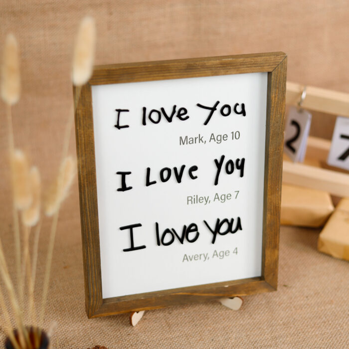 I Love You 3D Handwriting 2-Layer Photo Frame - Unique MDF Wood Gift for Anniversaries & Birthdays, Handcrafted Keepsake - Image 9