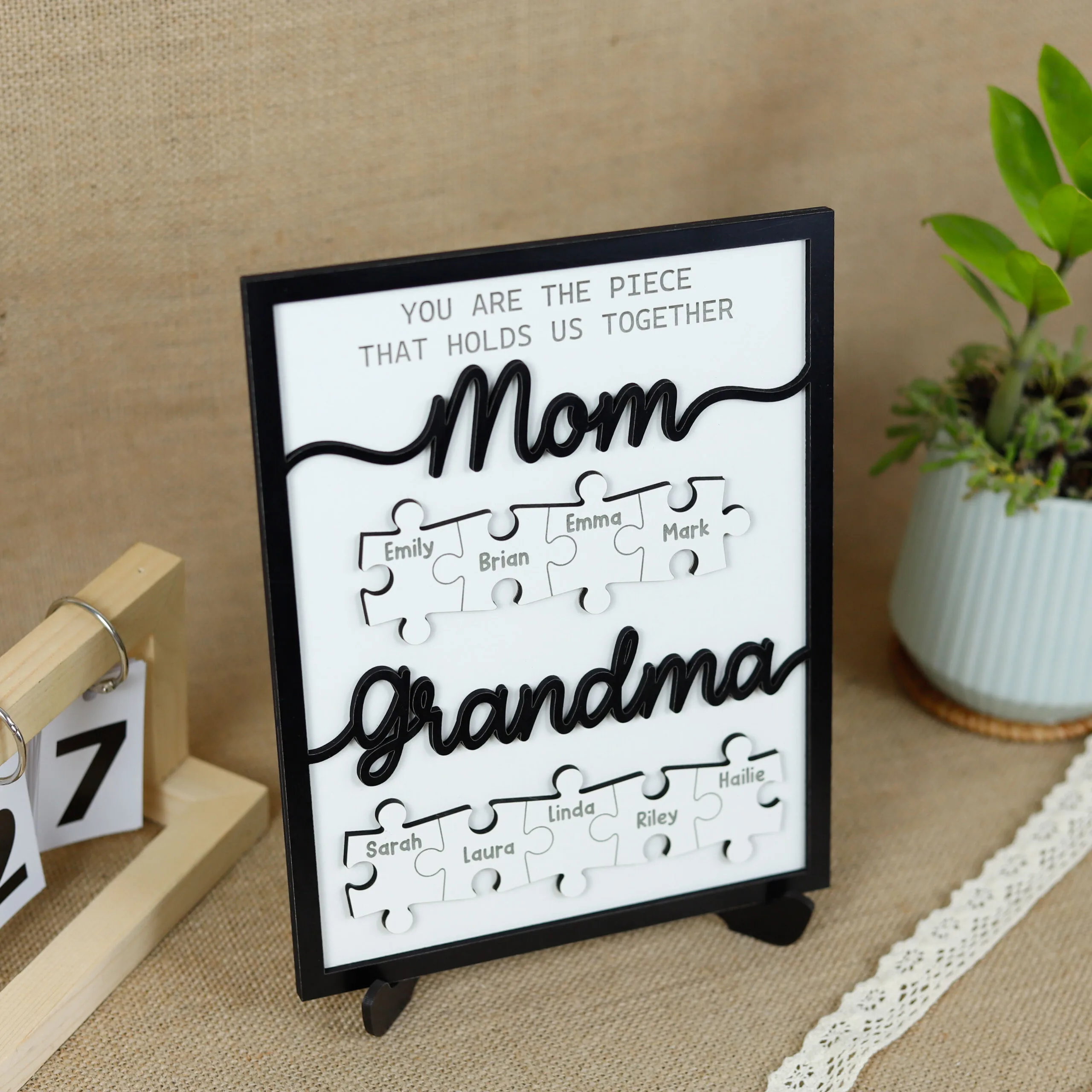 grandmaさま専用 Personalized Mom Grandma Puzzle Frame Mother's Day Gift