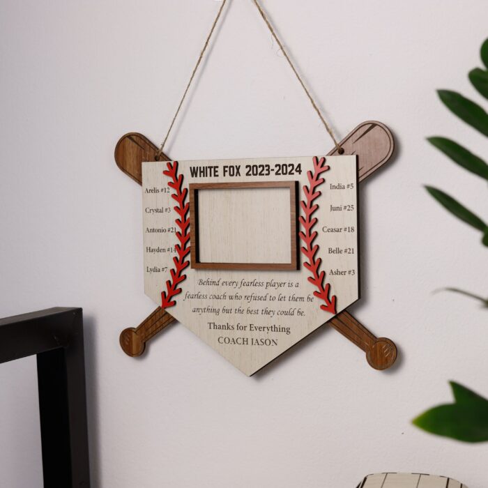 Personalized Baseball Wooden Plaque For Coach | Custom Gift With Team Name & Year | End-Of-Season Appreciation r Holiday Gift - Image 3