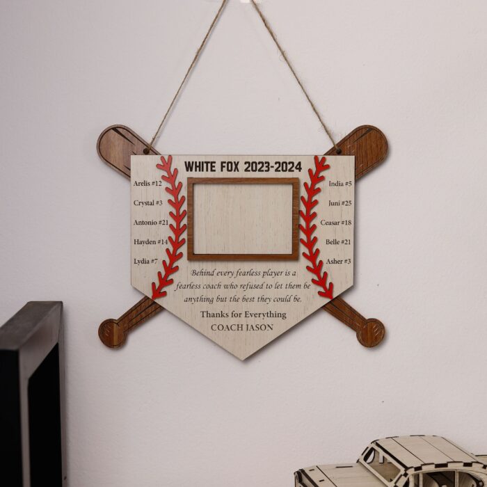 Personalized Baseball Wooden Plaque For Coach | Custom Gift With Team Name & Year | End-Of-Season Appreciation r Holiday Gift - Image 7