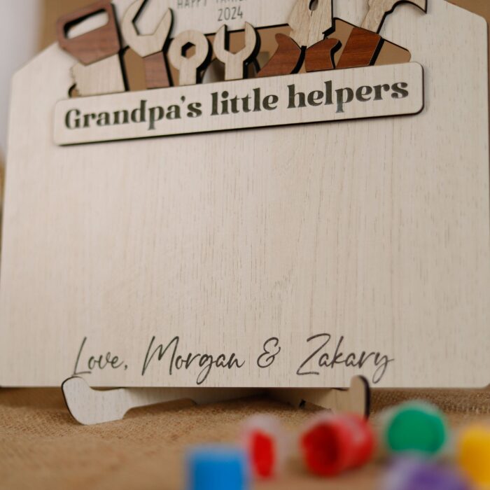 Cherish Grandpa With A Custom Handprint Wooden Sign | Personalized Gift With Nicknames & Grandchildren's Names | Handcrafted Keepsake For Father's Day & Anniversaries - Image 4