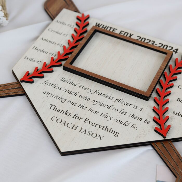 Personalized Baseball Wooden Plaque For Coach | Custom Gift With Team Name & Year | End-Of-Season Appreciation r Holiday Gift - Image 6