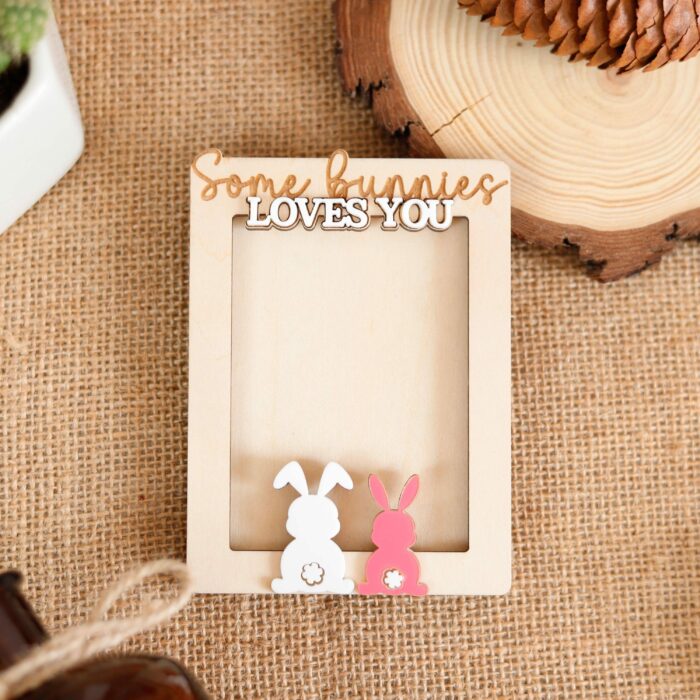 Customized Easter Bunny Magnetic Photo Frame | Unique Spring Decoration | Personalized Photo Display - Image 5