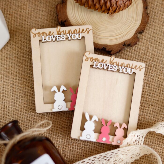 Personalized Easter Bunny Fridge Magnetic Photo Frame - Custom Keepsake Gift