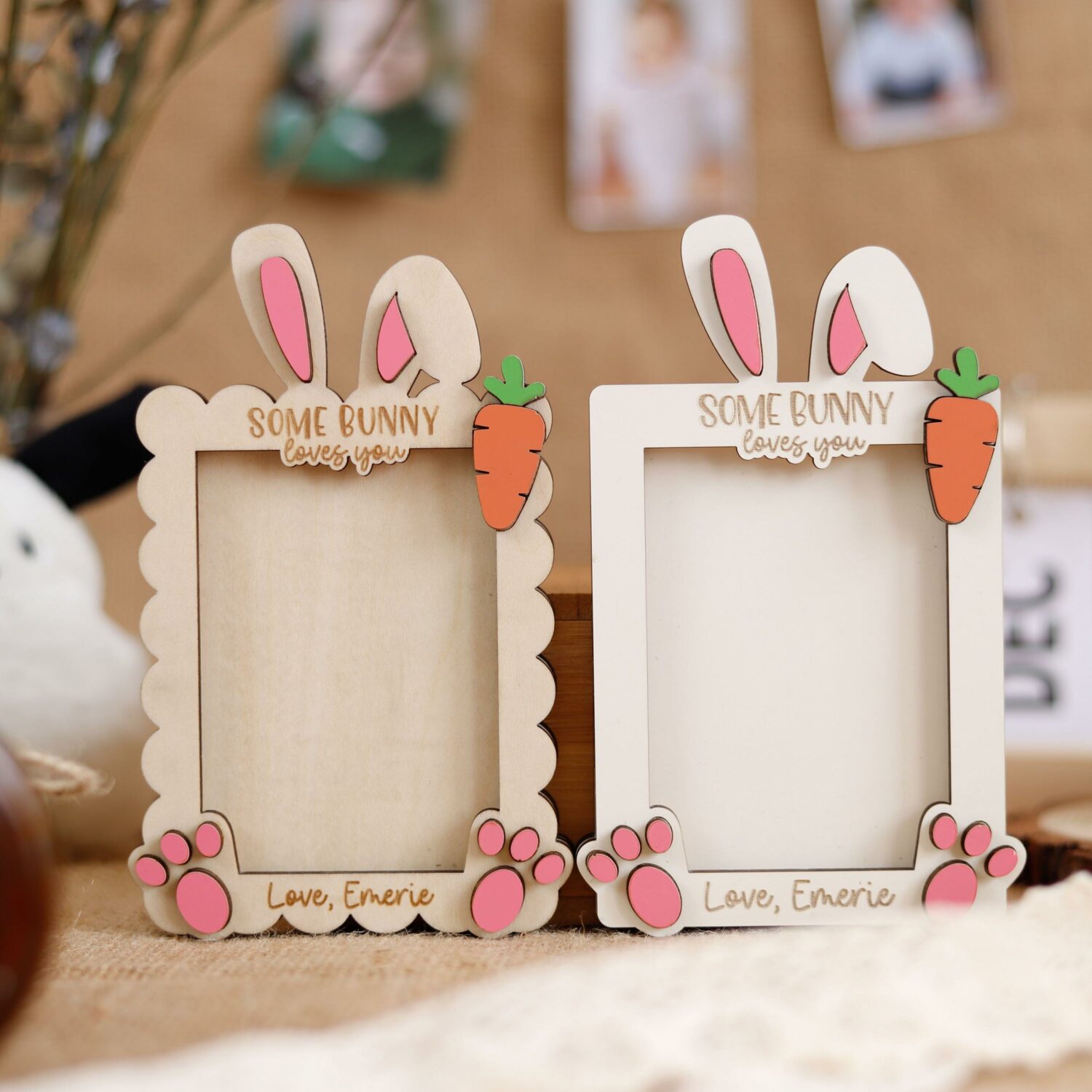 Personalized Easter Bunny Magnetic Photo Frame - A Springtime Memory Charm