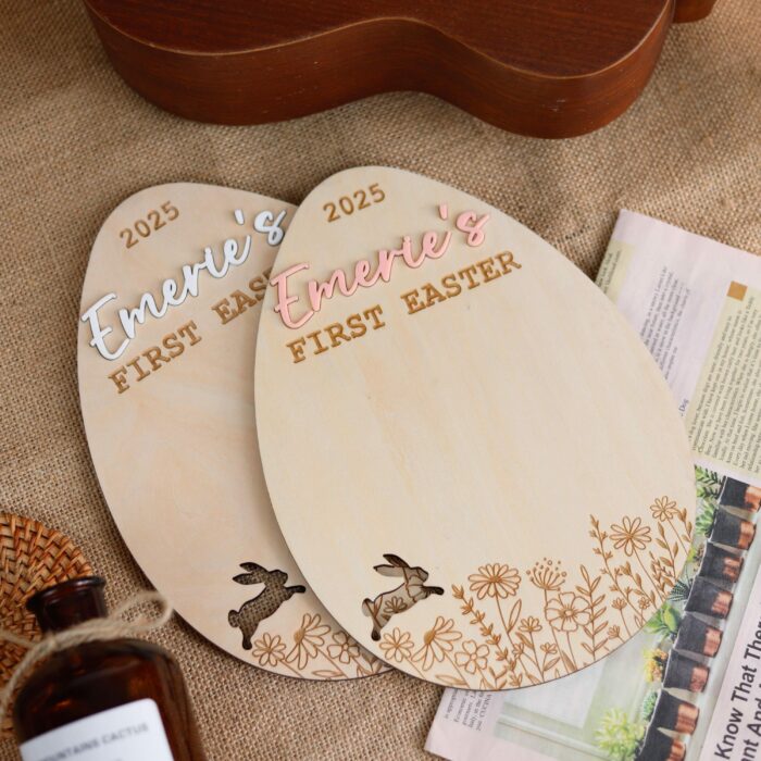 Personalized Easter Baby Footprint Art Sign | Custom Keepsakes | Personalized Footprint Ornaments - Image 6