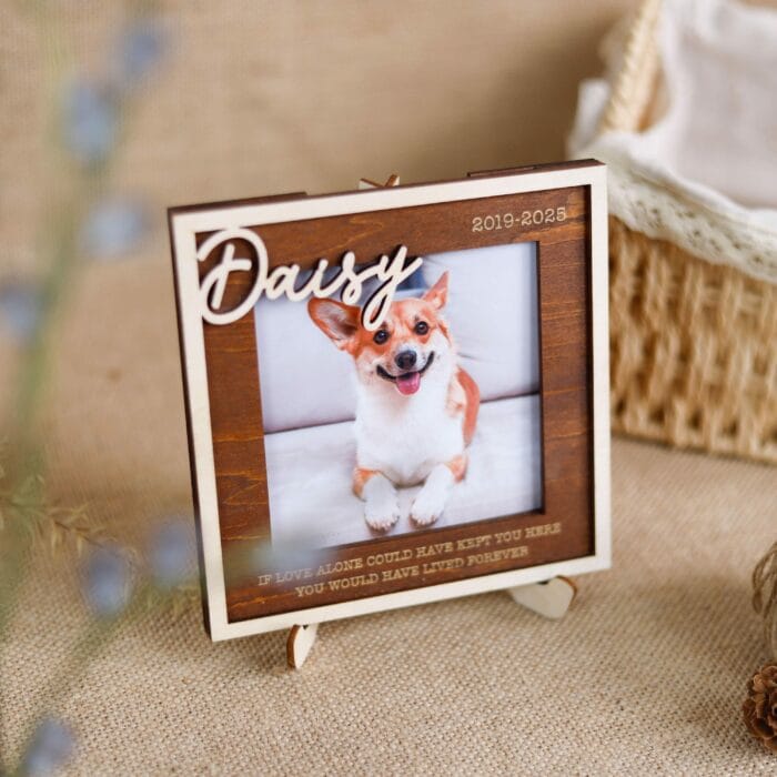 Personalized Dog & Cat Memorial Plaque | Custom Pet Loss Keepsake with Photo & Name | Handmade Wood Tribute - Image 3