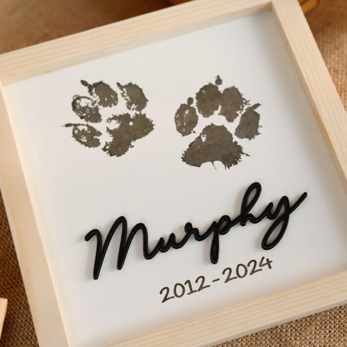 Engraved Pet Pawprint Plaque | Custom Wooden Memorial Plaques From Photos | Gifts For Loss Of Pets - Image 6