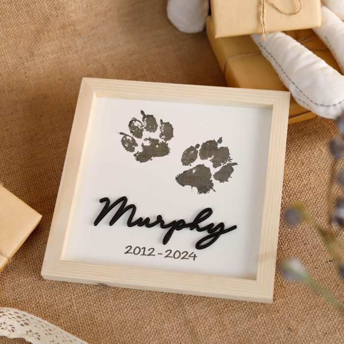 Engraved Pet Pawprint Plaque | Custom Wooden Memorial Plaques From Photos | Gifts For Loss Of Pets - Image 8