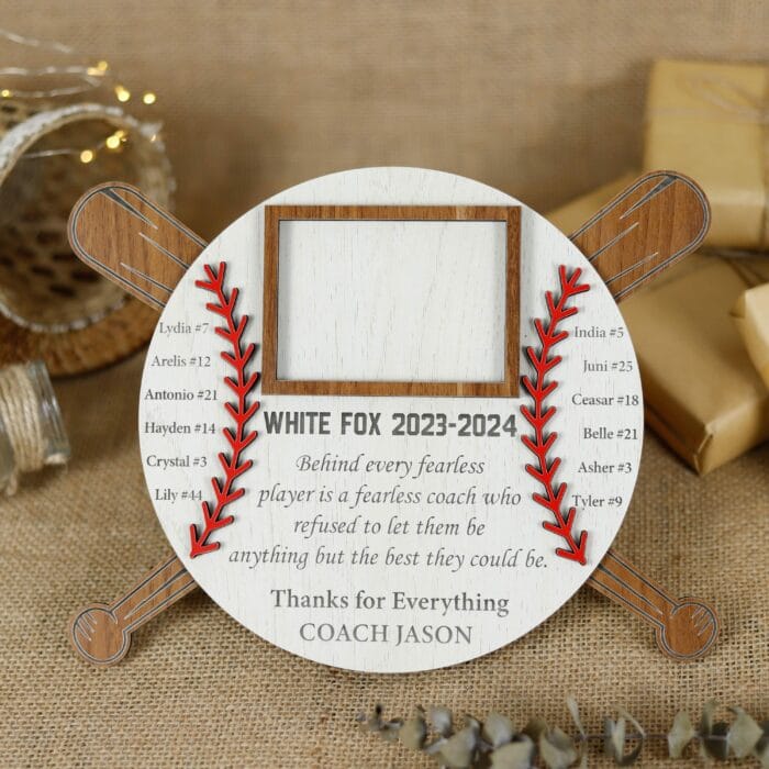 Personalized Baseball Coach Gift Plaque | Custom Team Thank You Keepsake with Multi-Layer Design | End-of-Season & Appreciation Gift - Image 5