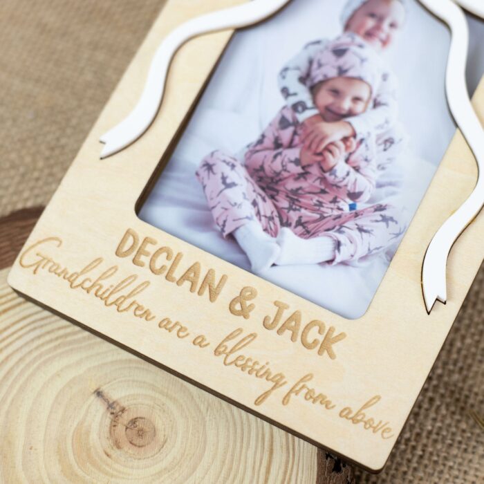 Personalized Magnetic Grandson Photo Frame | | Wooden Family Gifts | Treasured Memories with Personalized Grandson Photo Frame - Image 10