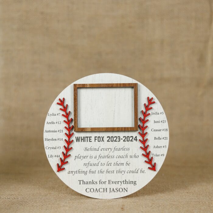 Personalized Baseball Coach Photo Frame | Custom Team Keepsake with Multi-Layer Design | End-of-Season & Appreciation Gift - Image 6