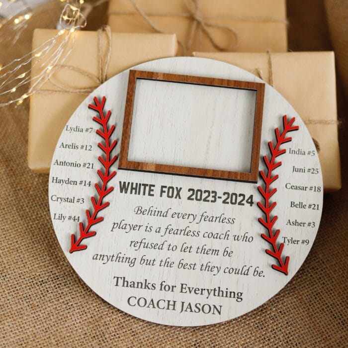 Personalized Baseball Coach Photo Frame | Custom Team Keepsake with Multi-Layer Design | End-of-Season & Appreciation Gift - Image 9