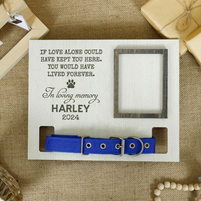 Personalized Pet Photo Collar Holder | Custom Wood Keepsake Plaque for Dog & Cat Lovers - Image 8