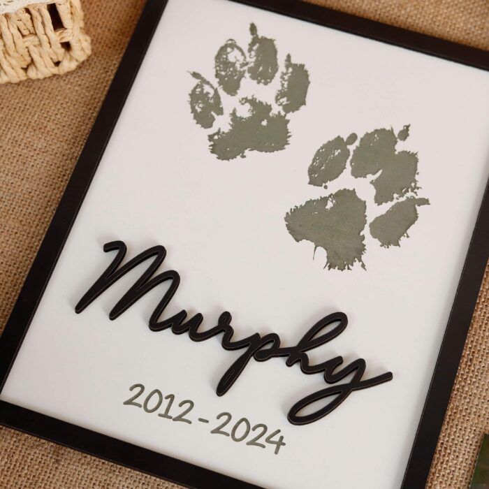 Custom Pet Pawprint Name Plates | Custom Pet Memorial Ornaments | Premium Engraved MDF Ornaments - Image 6