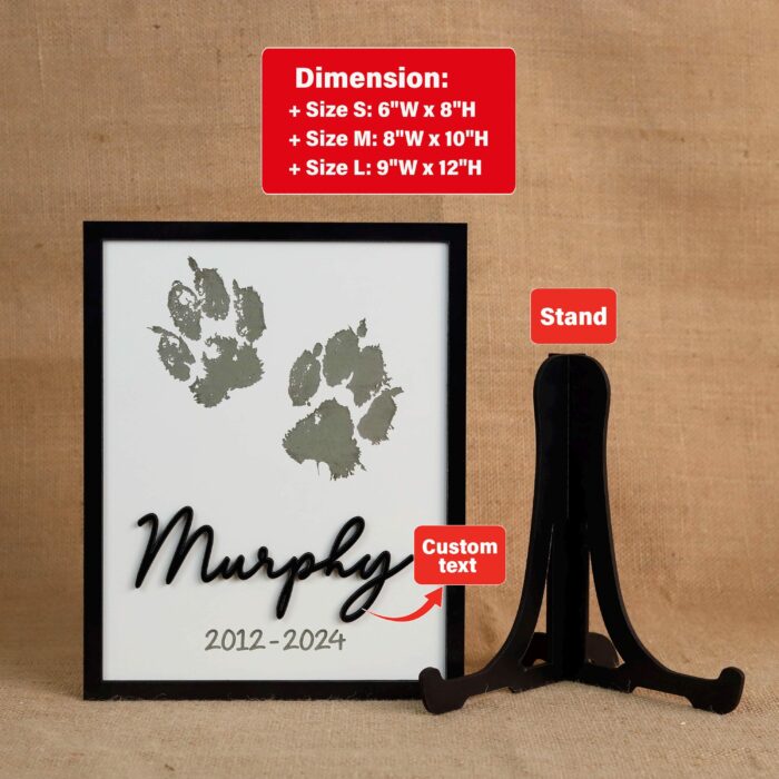 Custom Pet Pawprint Name Plates | Custom Pet Memorial Ornaments | Premium Engraved MDF Ornaments - Image 10