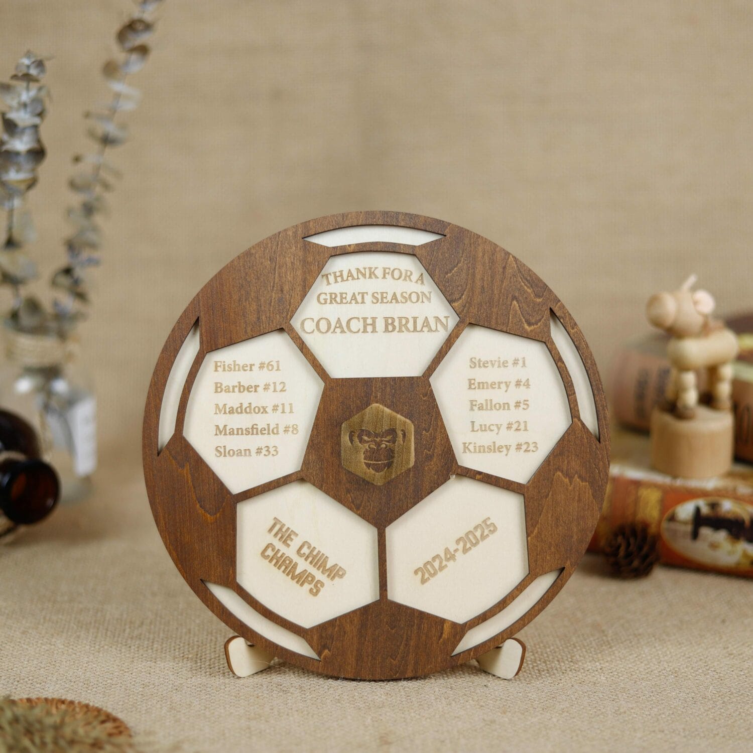 Personalized Soccer Coach Thank You Plaque - Custom Team Appreciation Gift