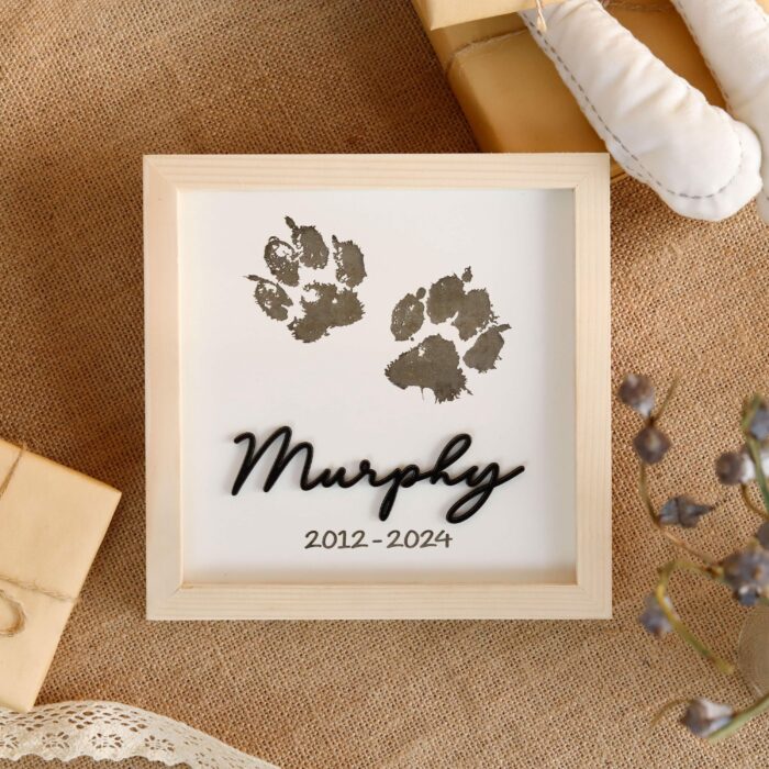 Engraved Pet Pawprint Plaque | Custom Wooden Memorial Plaques From Photos | Gifts For Loss Of Pets - Image 3