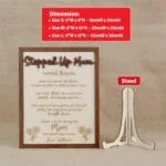 Personalized Stepmother Wooden Sign | Custom Heart Design Keepsake with Names & Messages | Thoughtful Gift for Mother's Day, Birthdays, Anniversaries - Image 9
