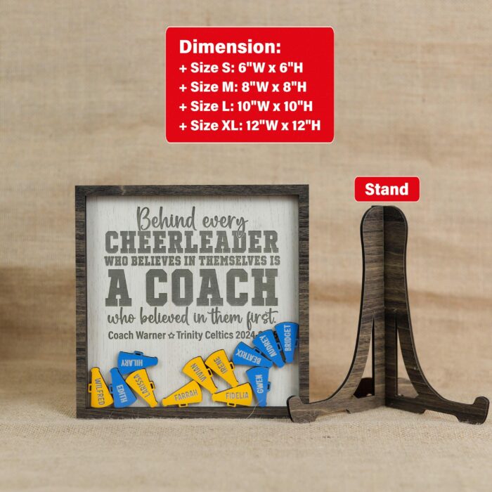 Personalized Cheer Shaker Sign | Custom Cheerleading Team Spirit Decor | Unique Gift For Cheerleaders & Coaches - Image 9