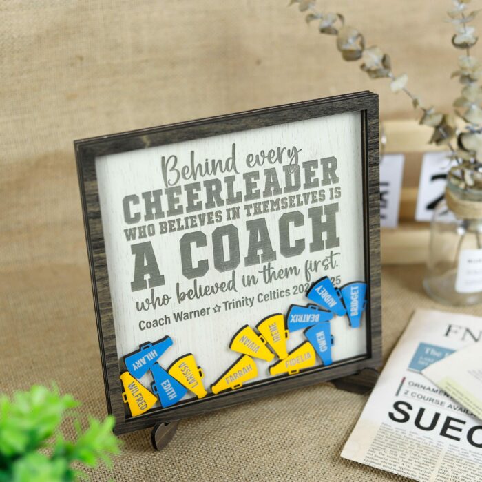 Personalized Cheer Shaker Sign | Custom Cheerleading Team Spirit Decor | Unique Gift For Cheerleaders & Coaches - Image 8