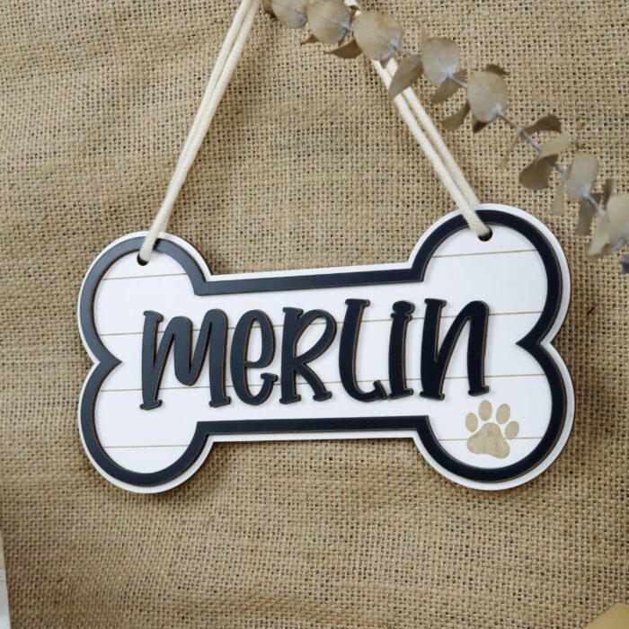 Personalized 3D Dog Kennel Name Plate | Custom Wooden Sign for Pet Lovers | Unique Gift for Dog Crate or Kennel Decor - Image 3